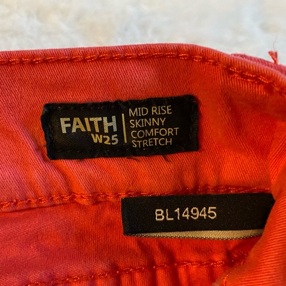 Original Buffalo Mid rise skinny jeans pink/orange NWT by David Bitton - Picture 9 of 16